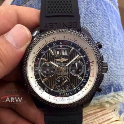 Perfect Replica Breitling Bentley 1884 Black Case Watch Black Chronograph Face